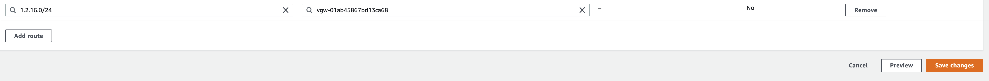 Route edit page showing the add route button