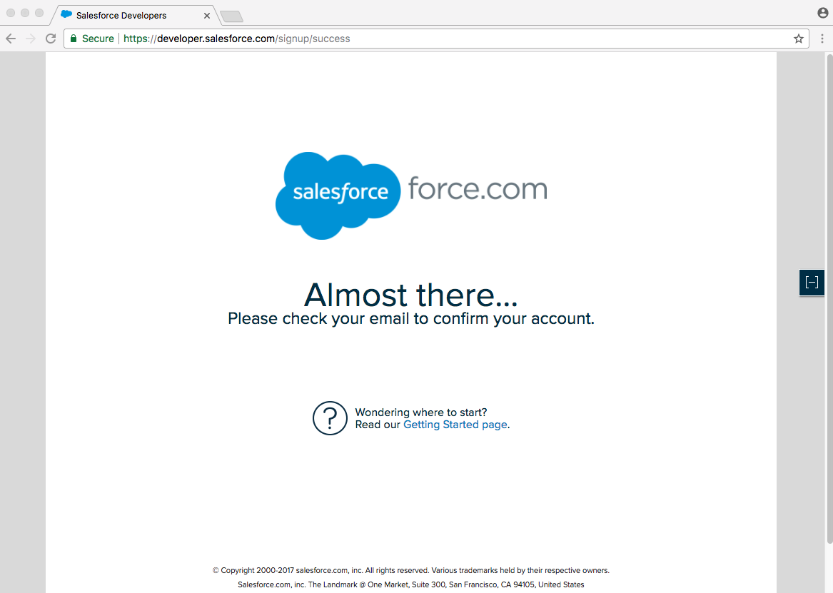 developer.salesforce.com/signup/success