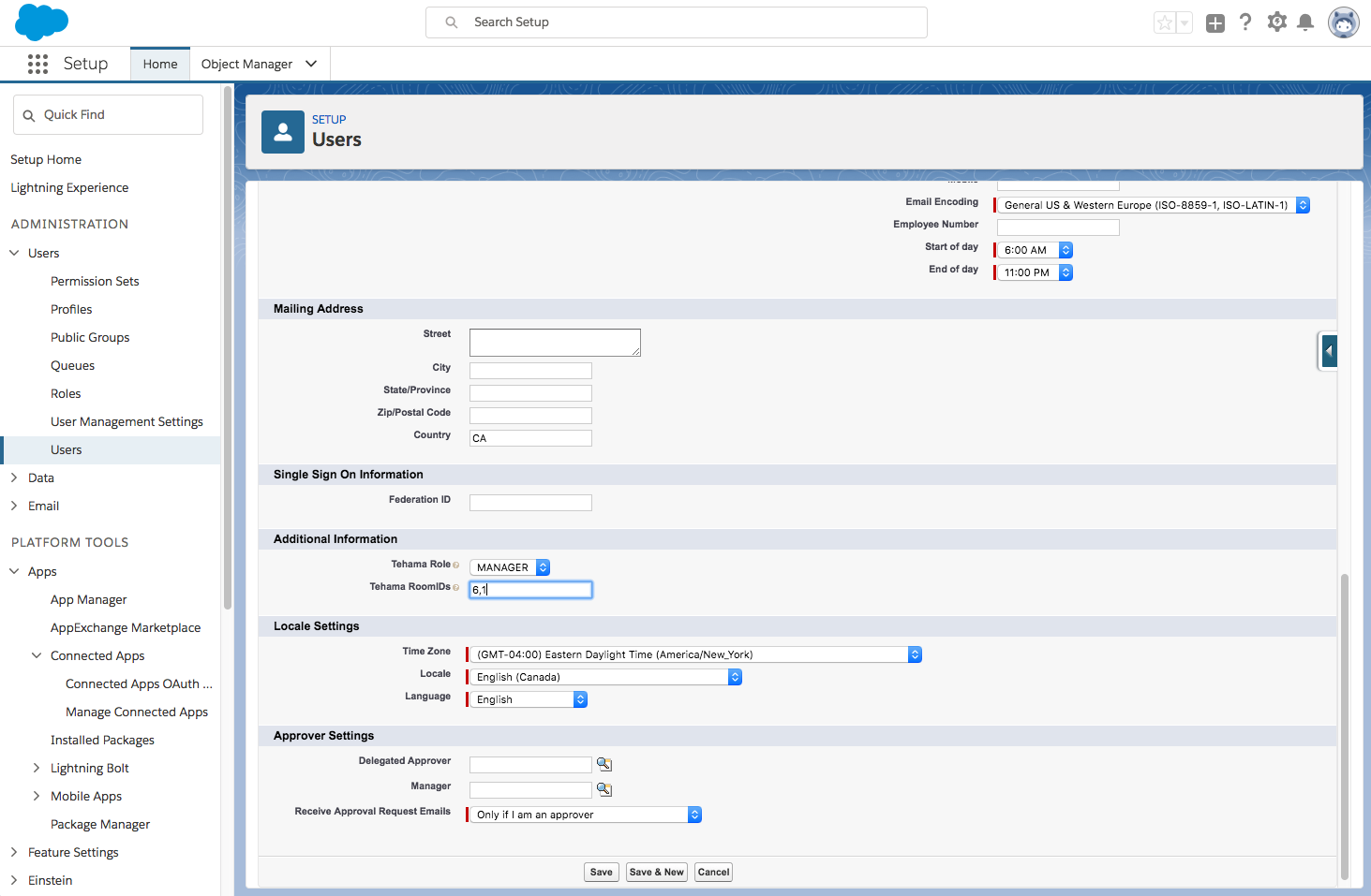 Users Edit Page