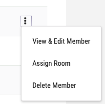 member row in members page actions menu open