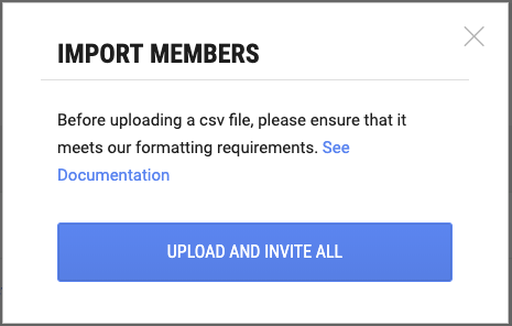Import members dialog