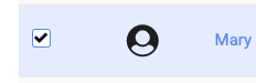 Selected Member Row in members page