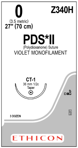 Ethicon PDS II 0 Ct-1 27 (SUTURE)