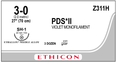 Ethicon PDS II 3-0 Sh-1 27 (SUTURE)
