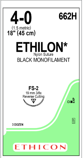 Ethicon Ethilon 4-0 FS-2 18 (SUTURE)