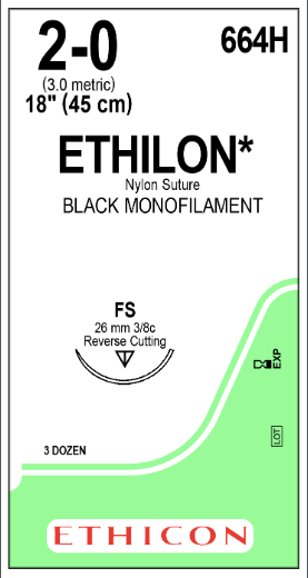 Ethicon Ethilon 2-0 FS 18 (SUTURE)