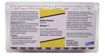 Rabvac 1 50 X 1 DOSE **Refrigerated item **