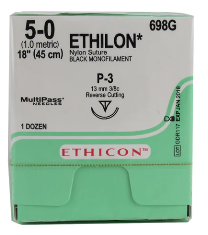 Ethicon Ethilon 5-0 P-3 18 (SUTURE)