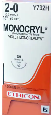 Ethicon Monocryl 2-0 SH 36 (SUTURE)
