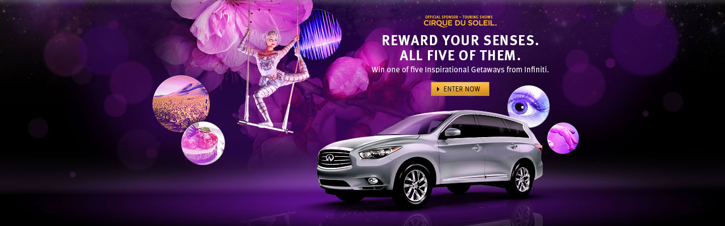 Win one of five Inspirational getaways from Infiniti.