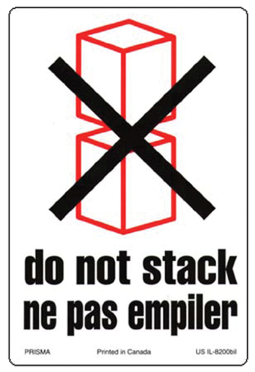 Shipping Labels Bilingual DO NOT STACK