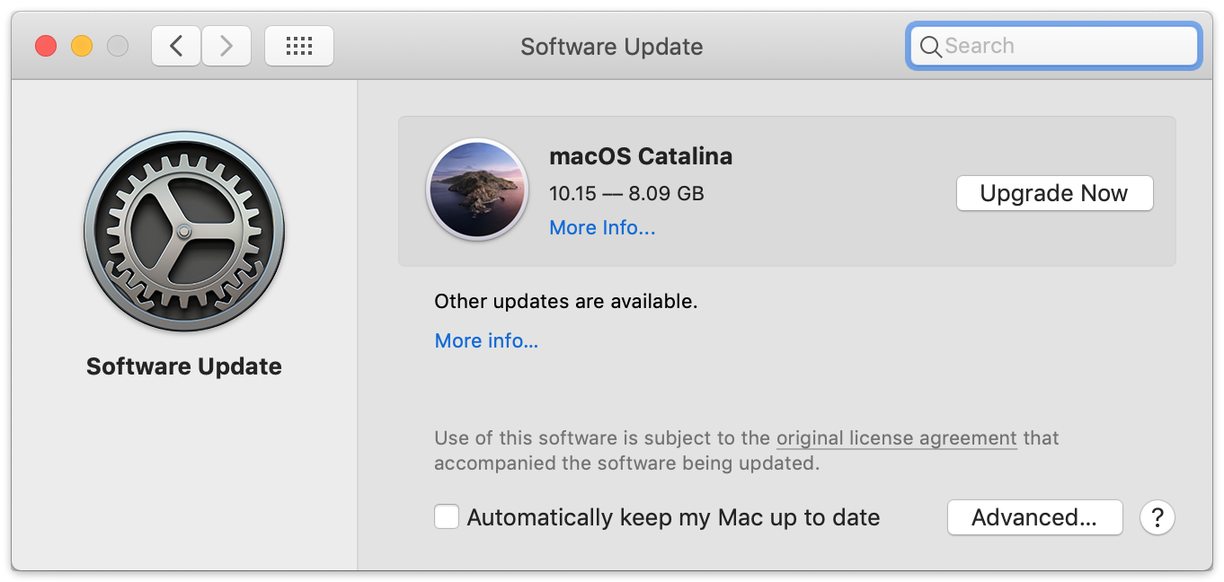 macos catalina virtual disk image