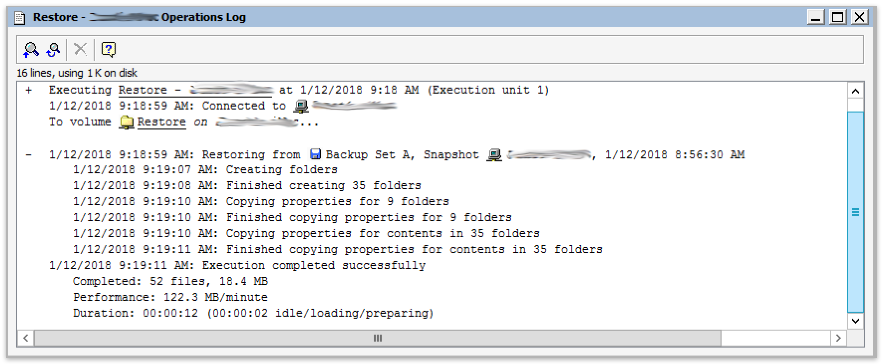 Remote backup restore screenshot win