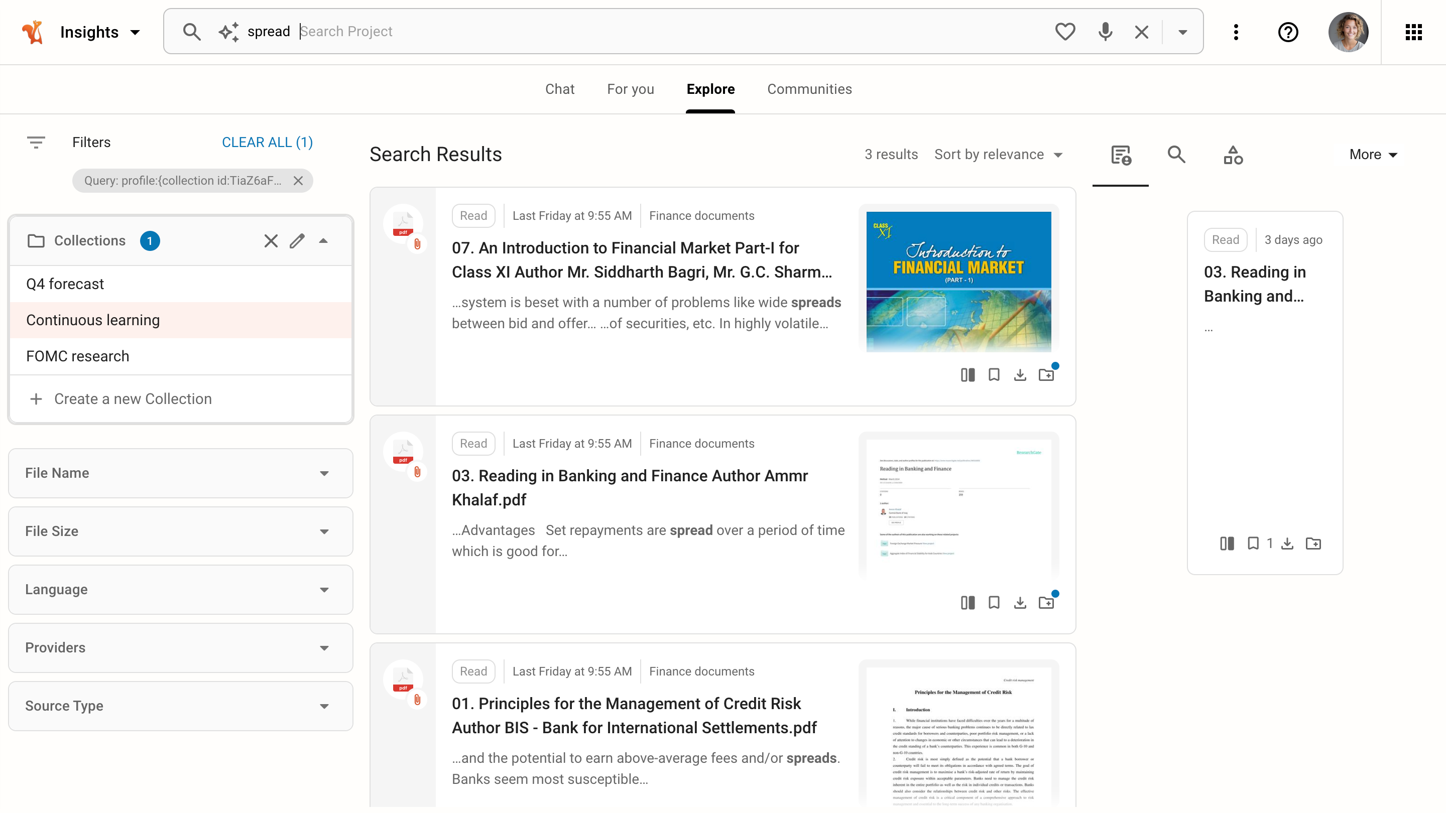 Search collections