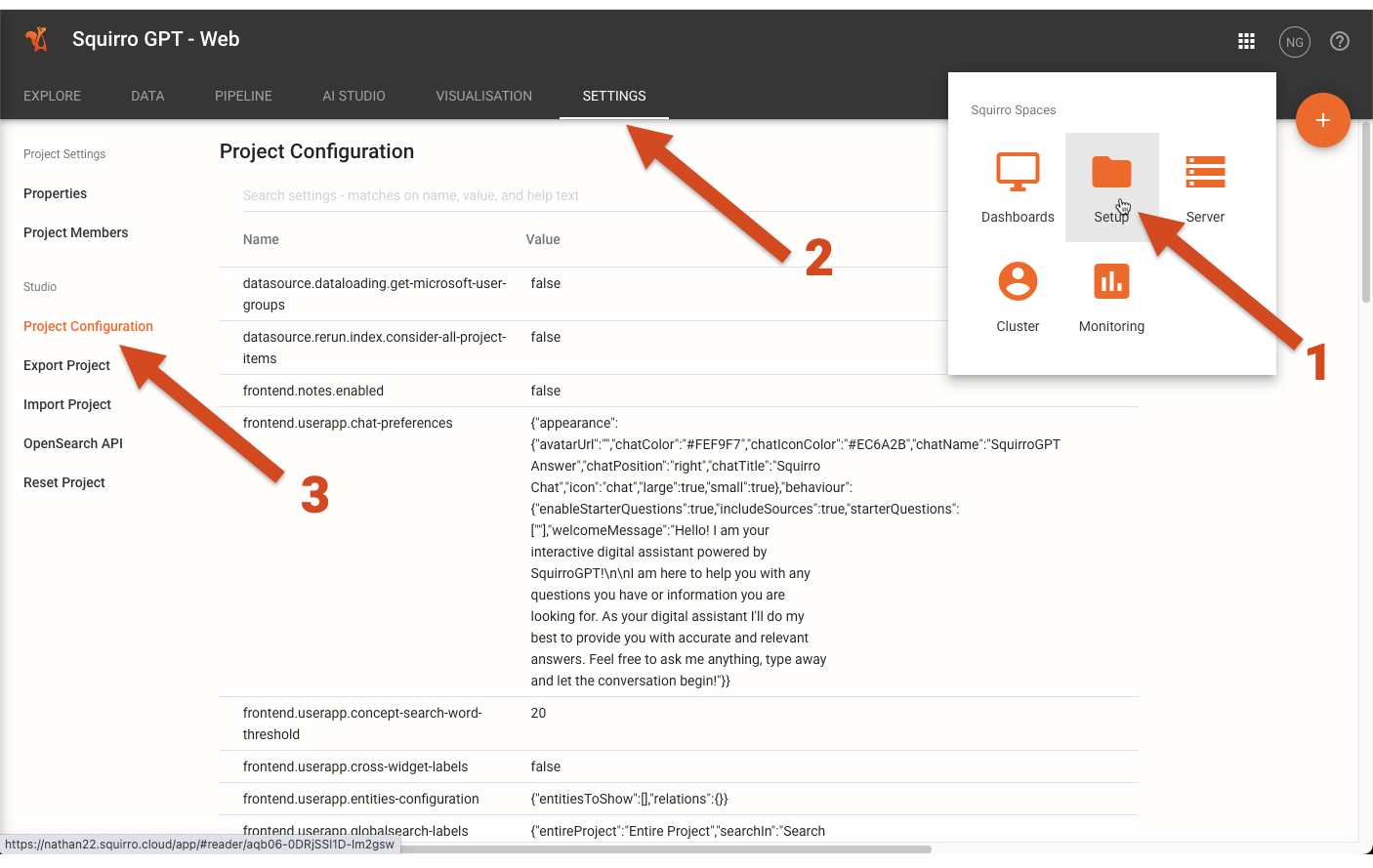 Project Settings Config