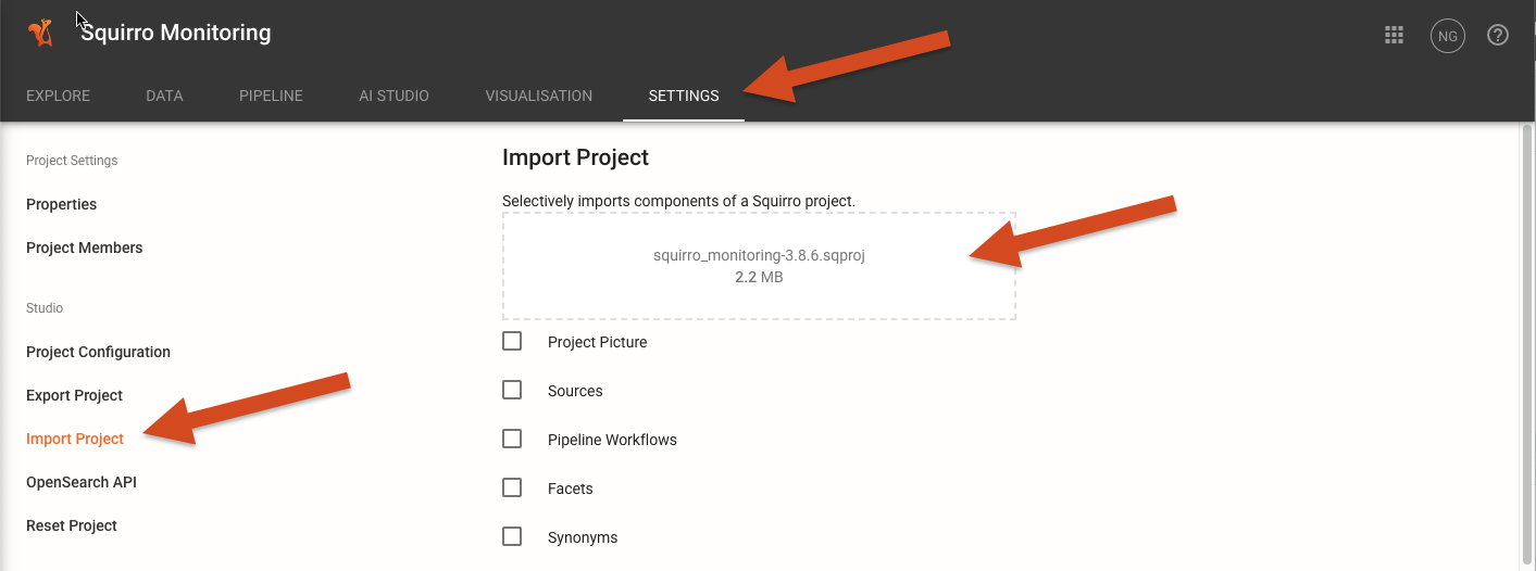 Project Templates Import