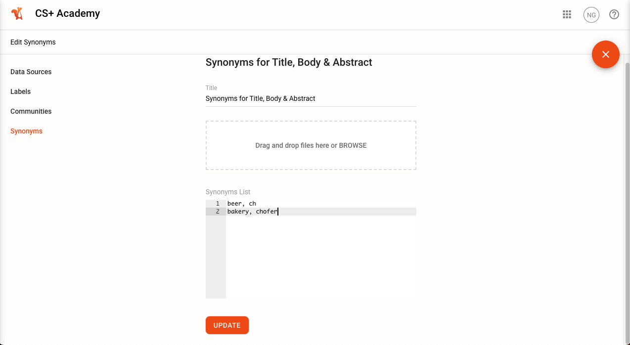 Creating a Synonym for a Salesforce Service