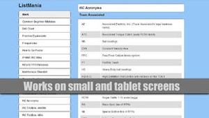 Screenshot RC Cheat Sheets on iPhone