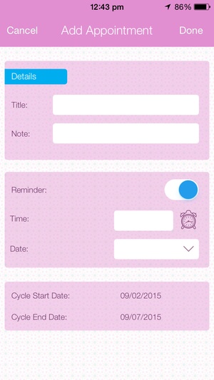 Screenshot My IVF Tracker on iPhone