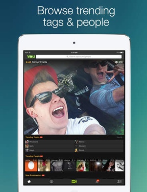 Screenshot YouNow on iPad