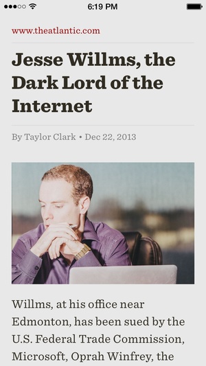 Screenshot Readability™ on iPhone
