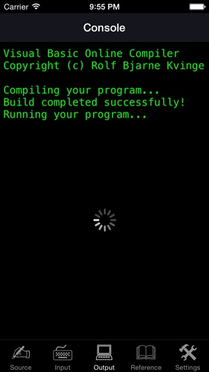 Screenshot Visual Basic Programming Language on iPhone