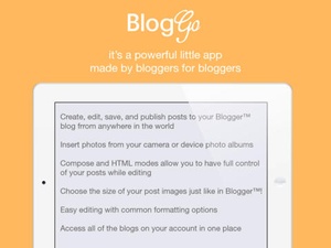 Screenshot BlogGo for Blogger on iPad