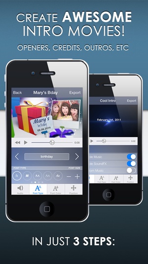 Screenshot Intro Designer Lite on iPhone