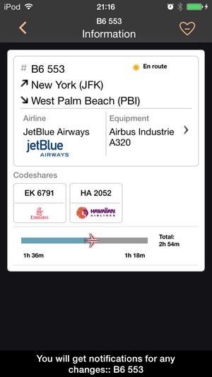 Screenshot FlightHero Pro ► Airline Flight Status Tracker on iPhone