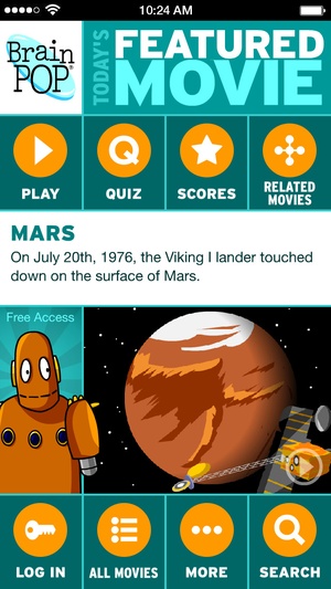 Screenshot BrainPOP Featured Movie on iPhone