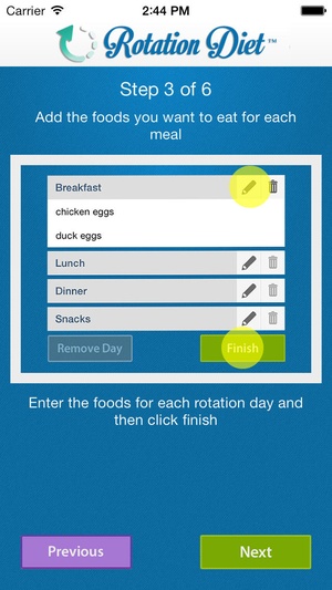 Screenshot Rotation Diet Assistant on iPhone