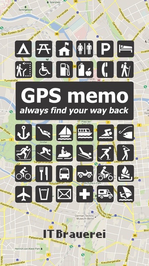 Screenshot GPS memo on iPhone