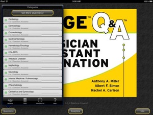 Screenshot Physician Assistant LANGE Q&A on iPad