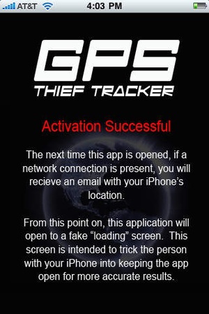 Screenshot GPS Thief Tracker on iPhone