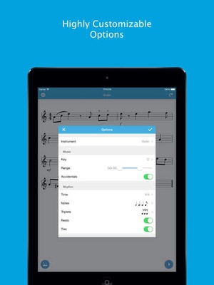 Screenshot Sight Reading Machine on iPad