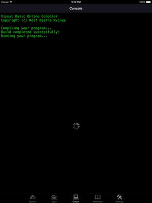 Screenshot Visual Basic Programming Language on iPad