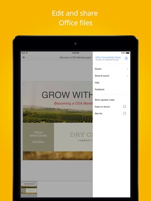 Screenshot Google Slides on iPad