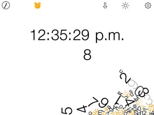 Screenshot gravity clock on iPad