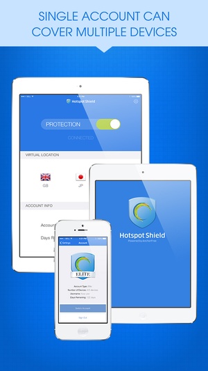 Screenshot Hotspot Shield VPN on iPhone