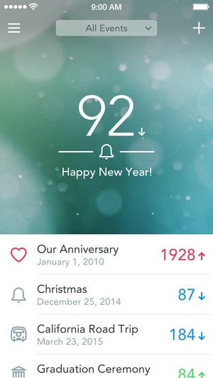 Screenshot Dreamdays Lite: Count Down to the Days that Matter on iPhone