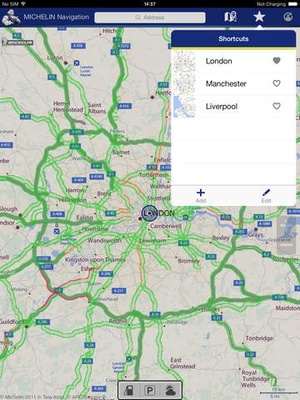 Screenshot MICHELIN Navigation Traffic, GPS, Road Warnings on iPad