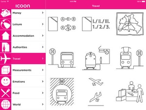 Screenshot ICOON global picture dictionary on iPad
