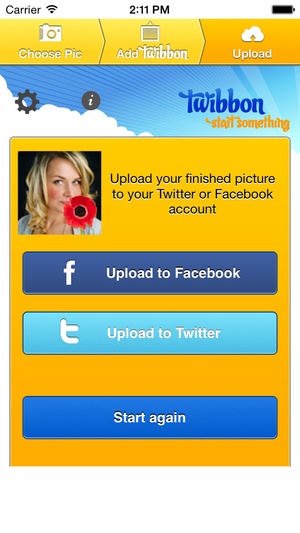 Screenshot Twibbon on iPhone