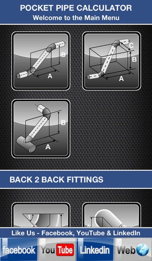 Screenshot Pipe Fitter Calculator on iPhone
