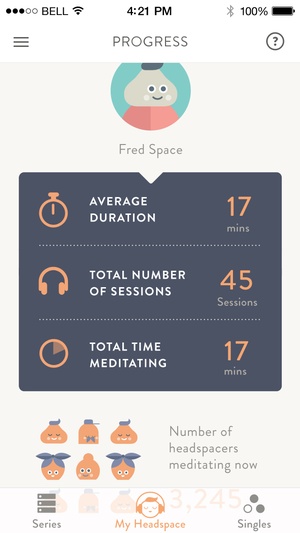 Screenshot Headspace.com on iPhone