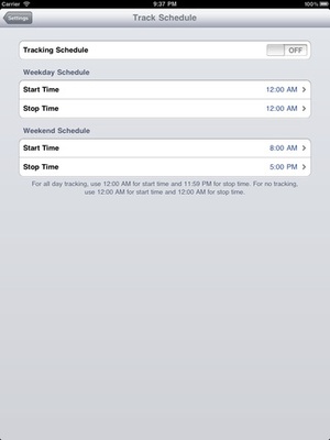 Screenshot GPS Location Tracker for iPhone and iPad on iPad