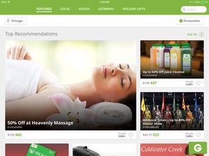 Screenshot Groupon on iPad