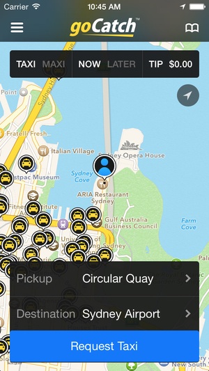 Screenshot goCatch on iPhone