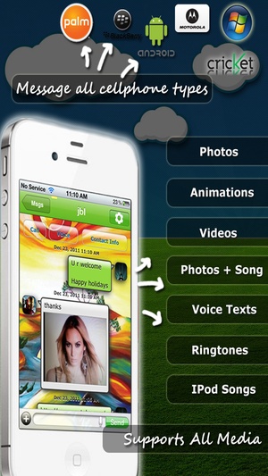 Screenshot iTim Text MMS Messenger on iPhone