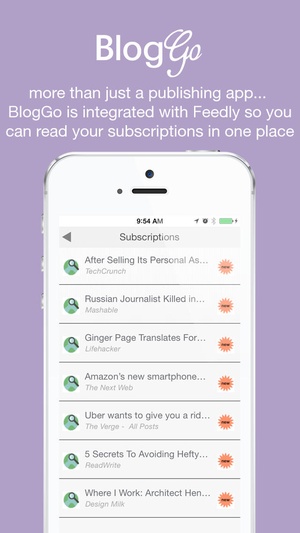Screenshot BlogGo for Blogger on iPhone